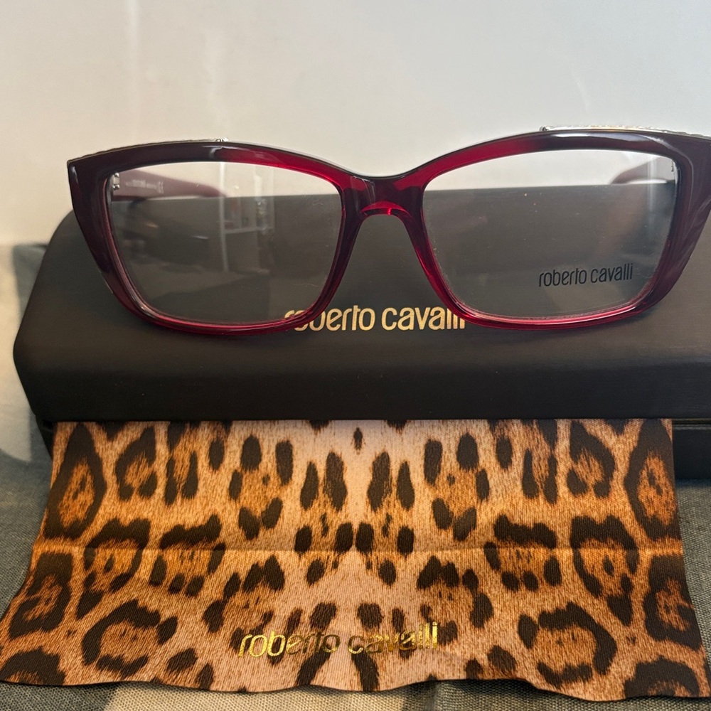 Roberto Cavalli Deep Red Glasses